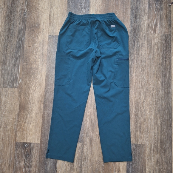 FIGS Teal Yola Mid-Rise Cargo Straight Leg Scrub Pants, Size XS - Picture 7 of 7